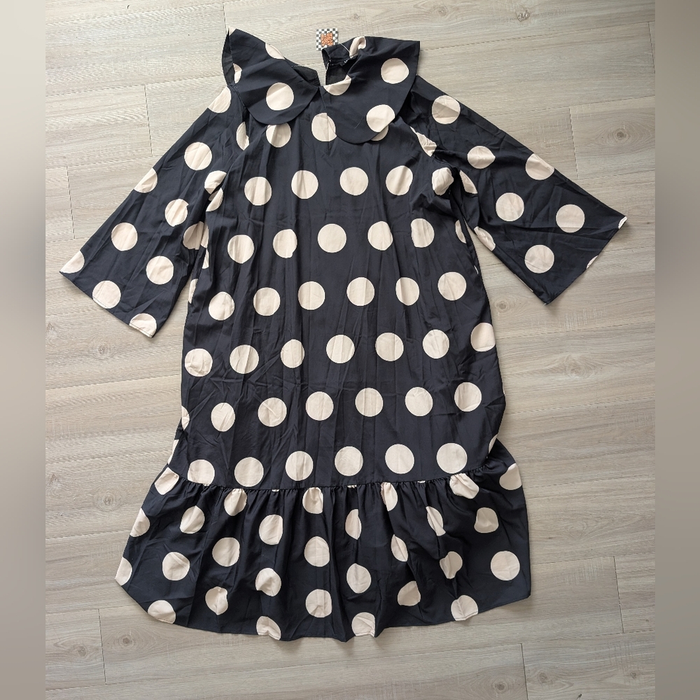 Dressed in LALA Black and White Polka Dot Maxi Dress - Picture 2 of 5